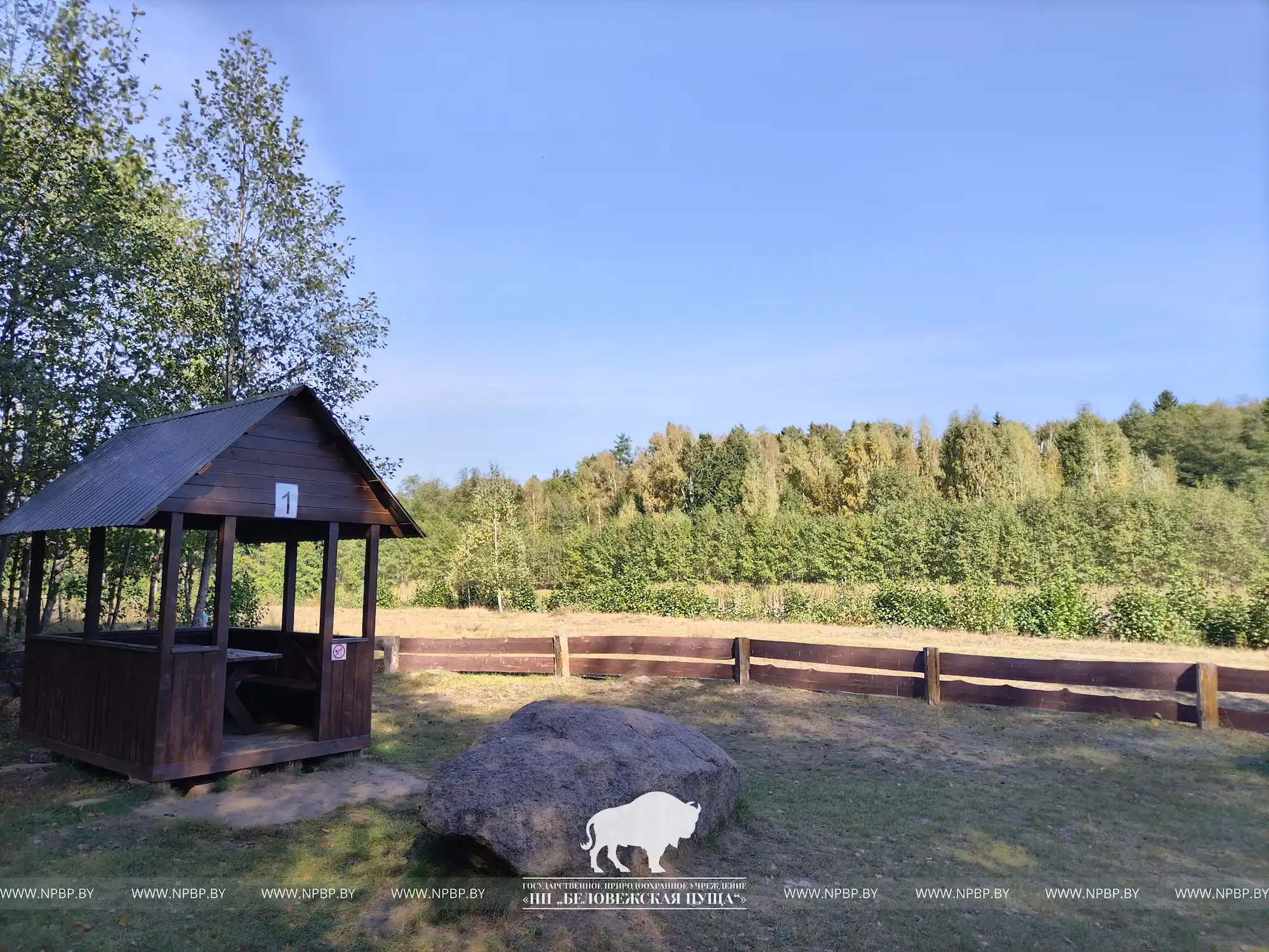 Обустроенное место отдыха с беседкой, мангалом и столом (№2, «Плянта-1»).