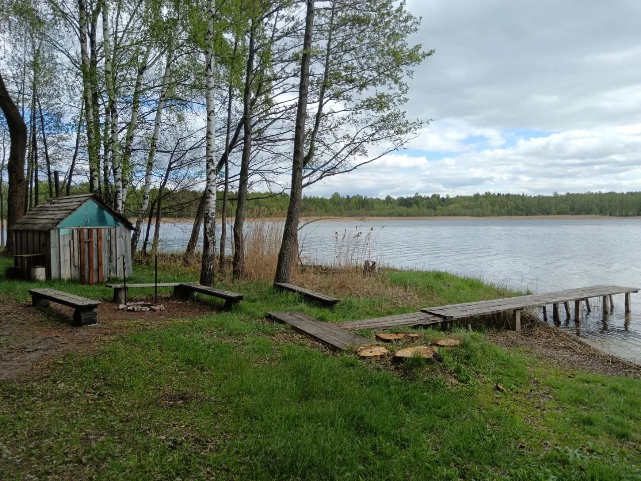 Стоянка «Березы-1» для туристов с палатками в Национальном парке «Браславские озера