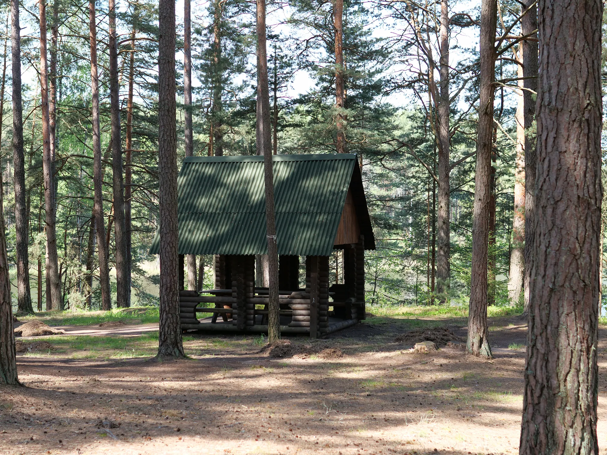 Всё готово для вашего отдыха: чистое кострище и сухие лавочки