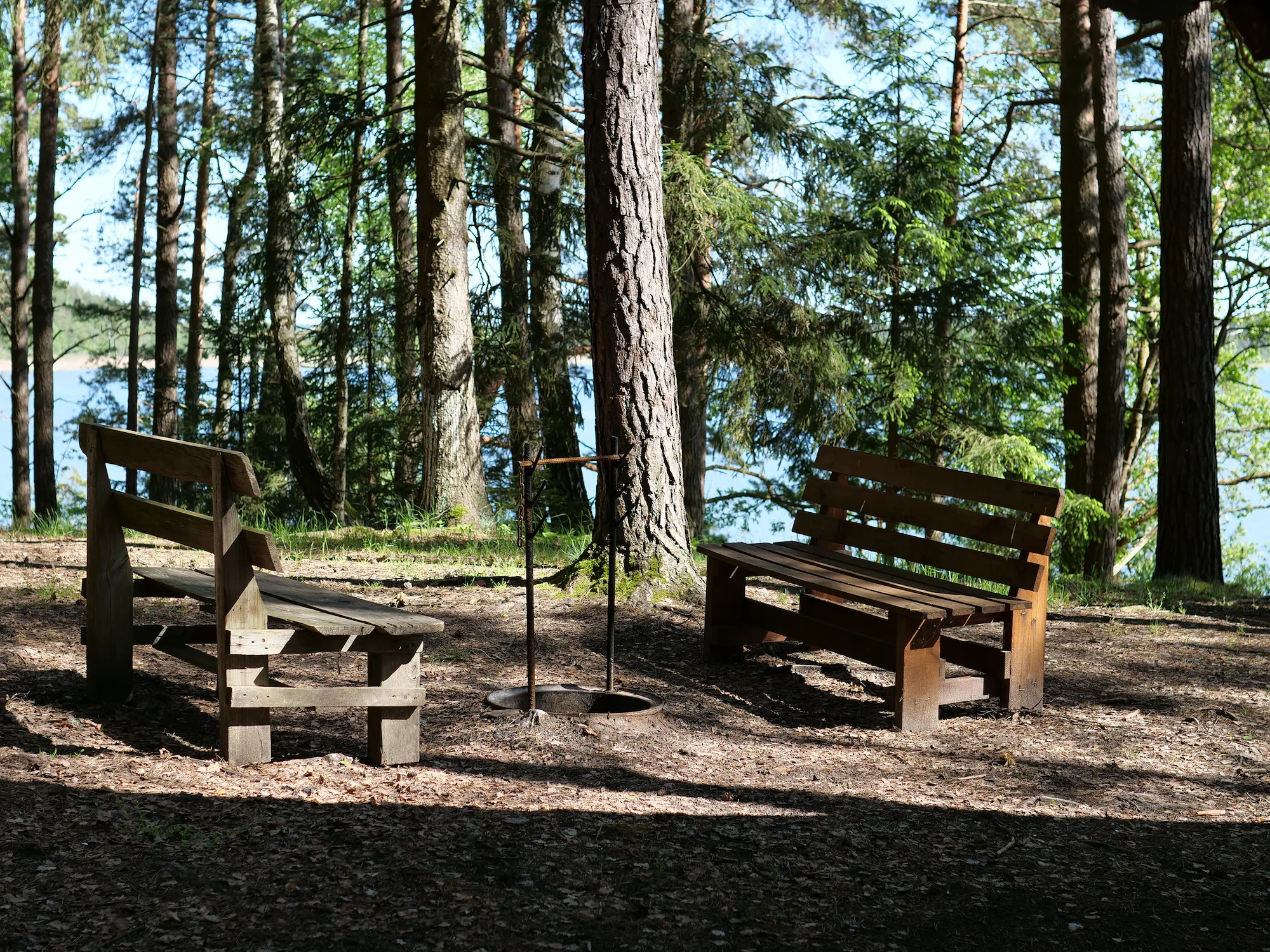 Идеальное место для вечера: ваша беседка в лесу и горящий костёр