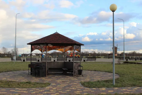 Gazebos of the Museum under the open sky 
